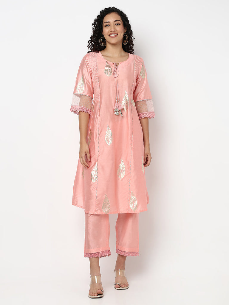 Flared Printed Kurta with Pant Set