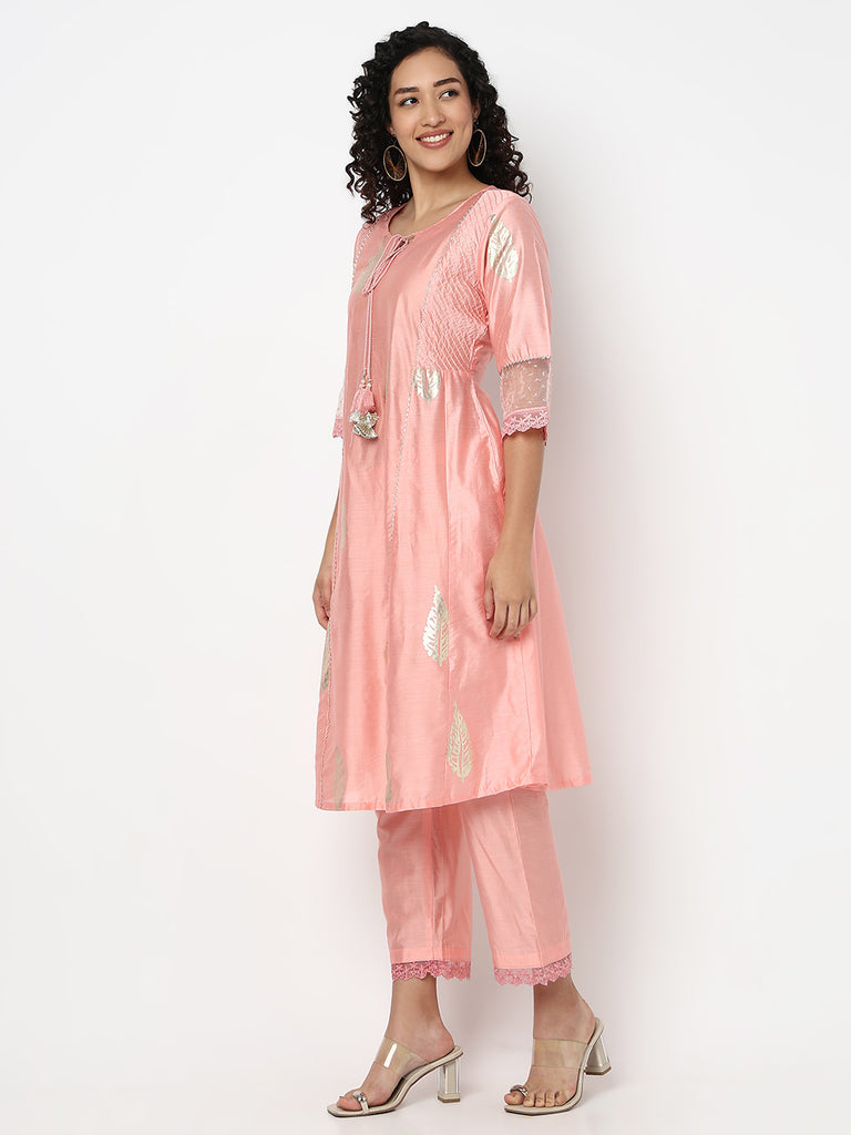 Flared Printed Kurta with Pant Set
