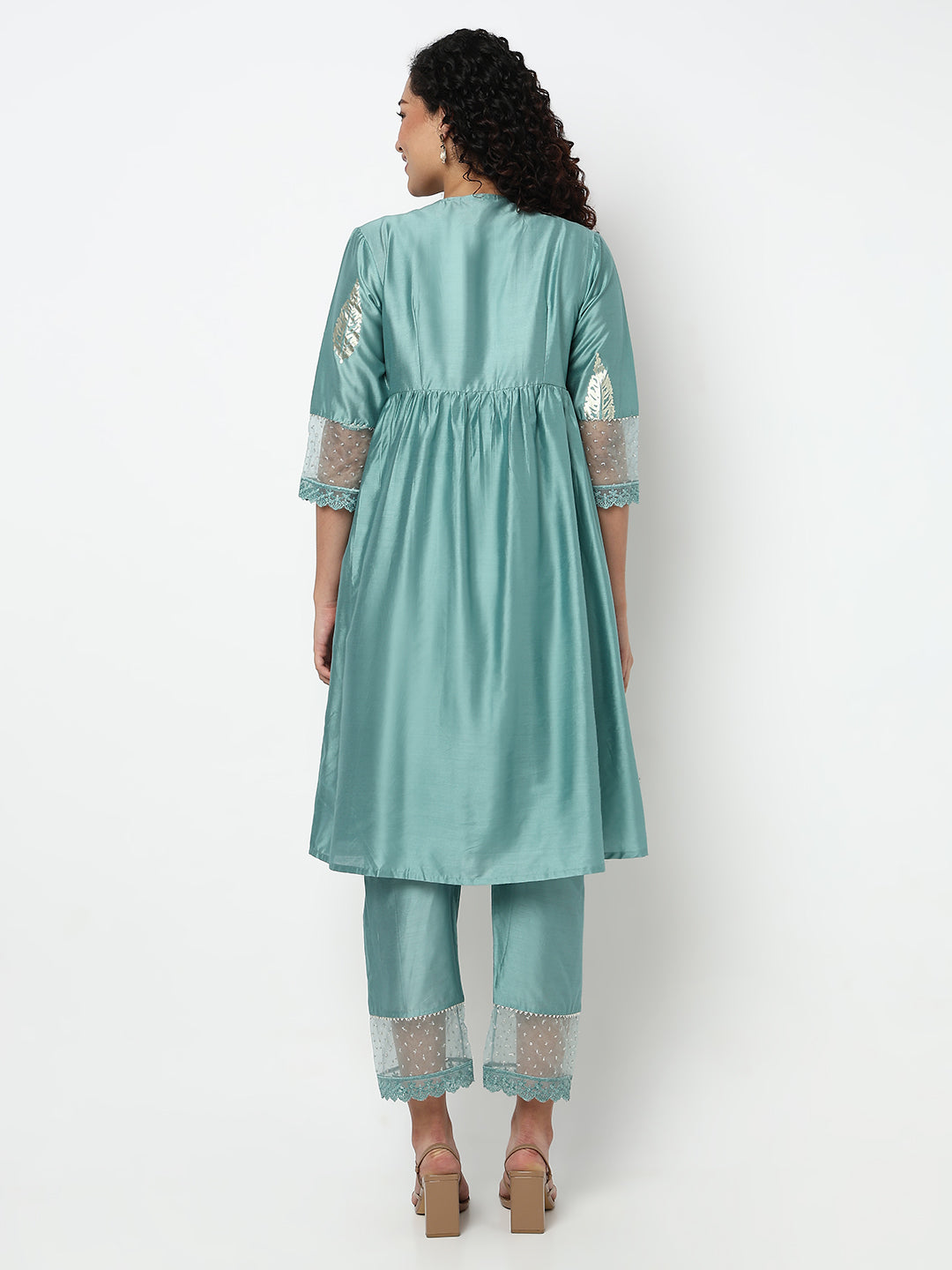 Flared Printed Kurta with Pant Set
