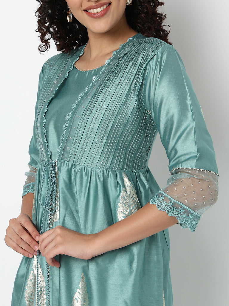 Flared Printed Kurta with Pant Set