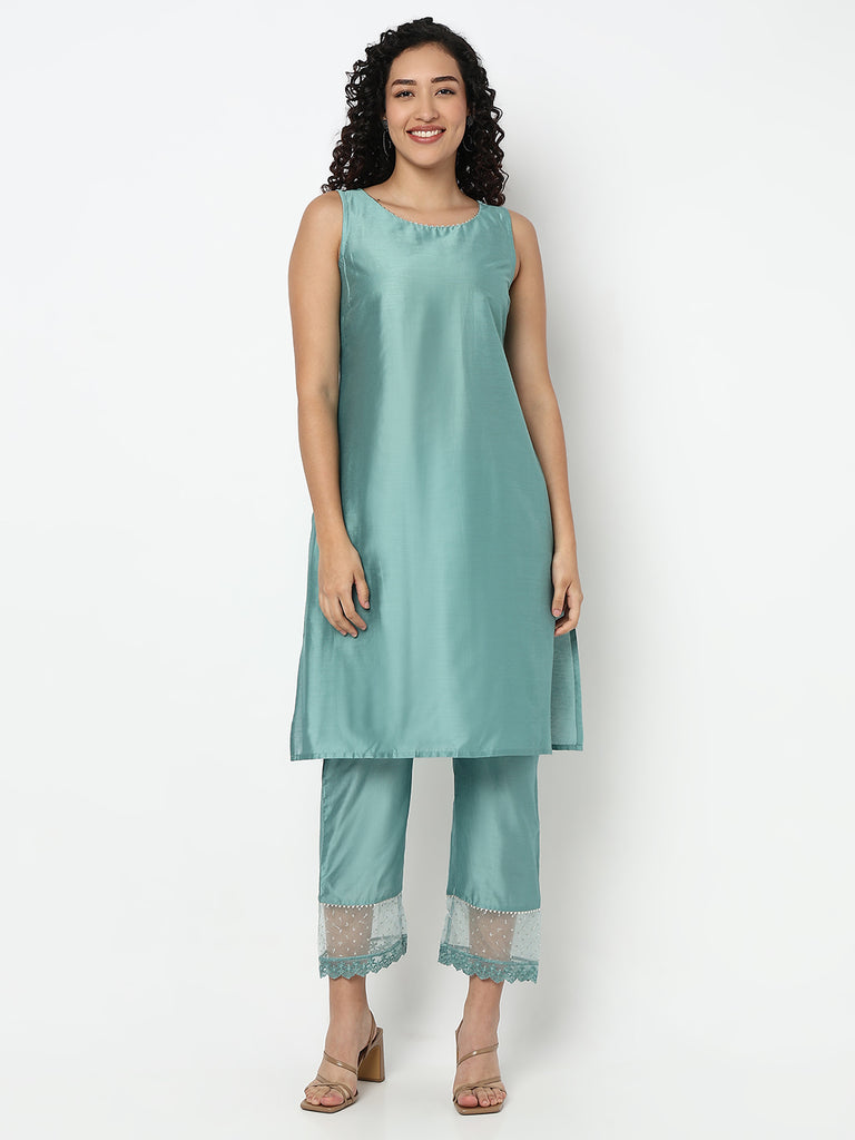 Flared Printed Kurta with Pant Set