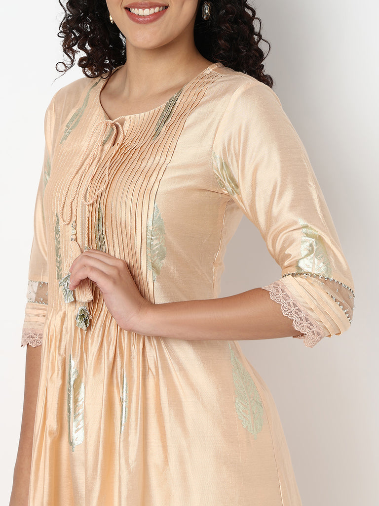 Flared Printed Kurta with Pant Set