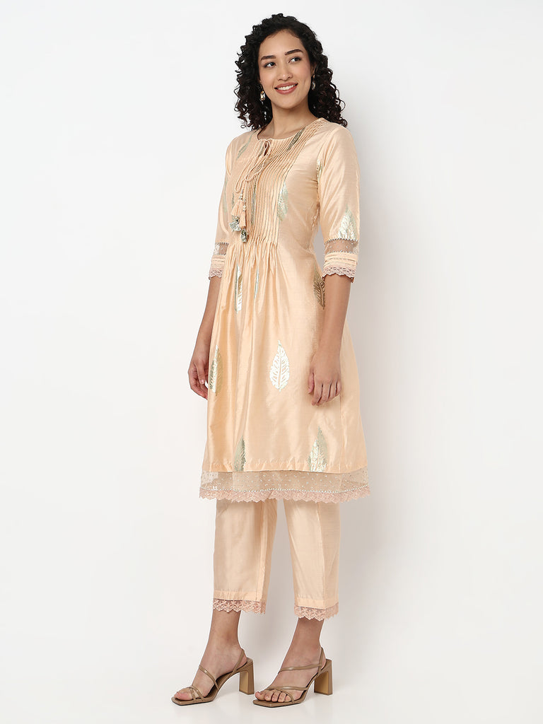 Flared Printed Kurta with Pant Set