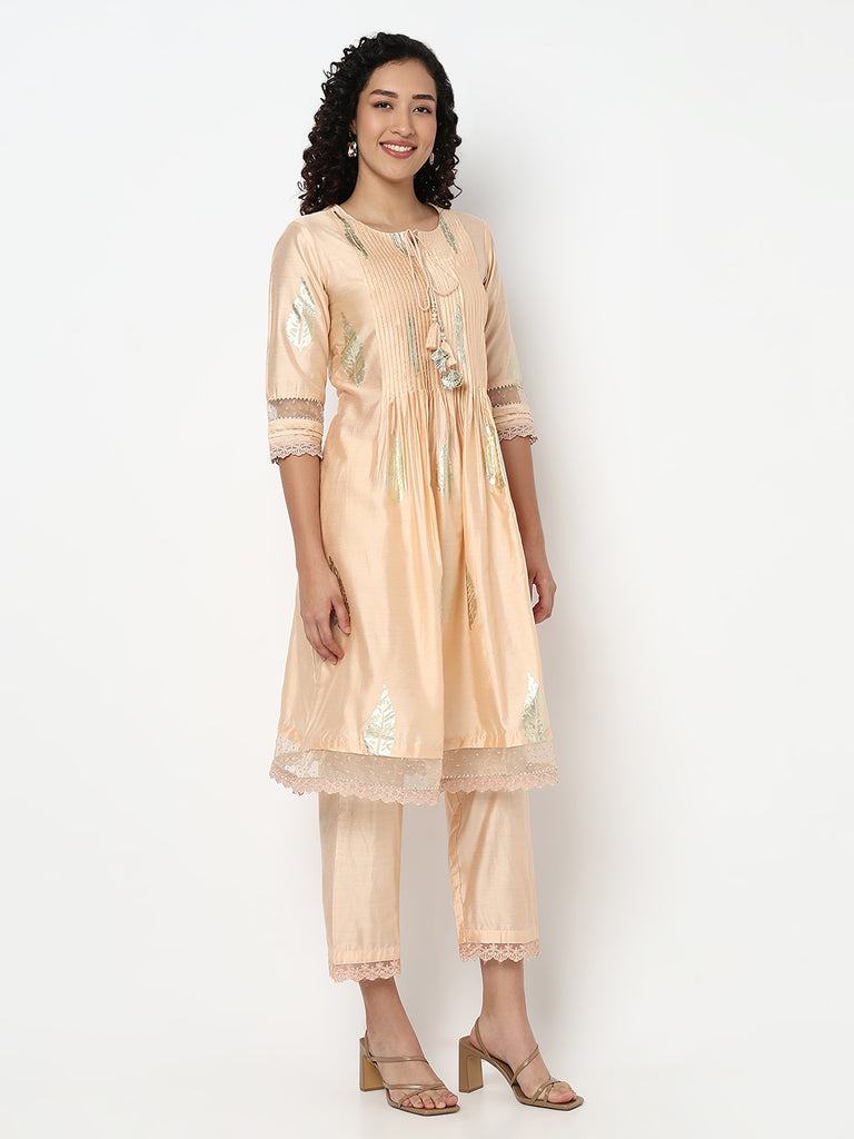 Flared Printed Kurta with Pant Set