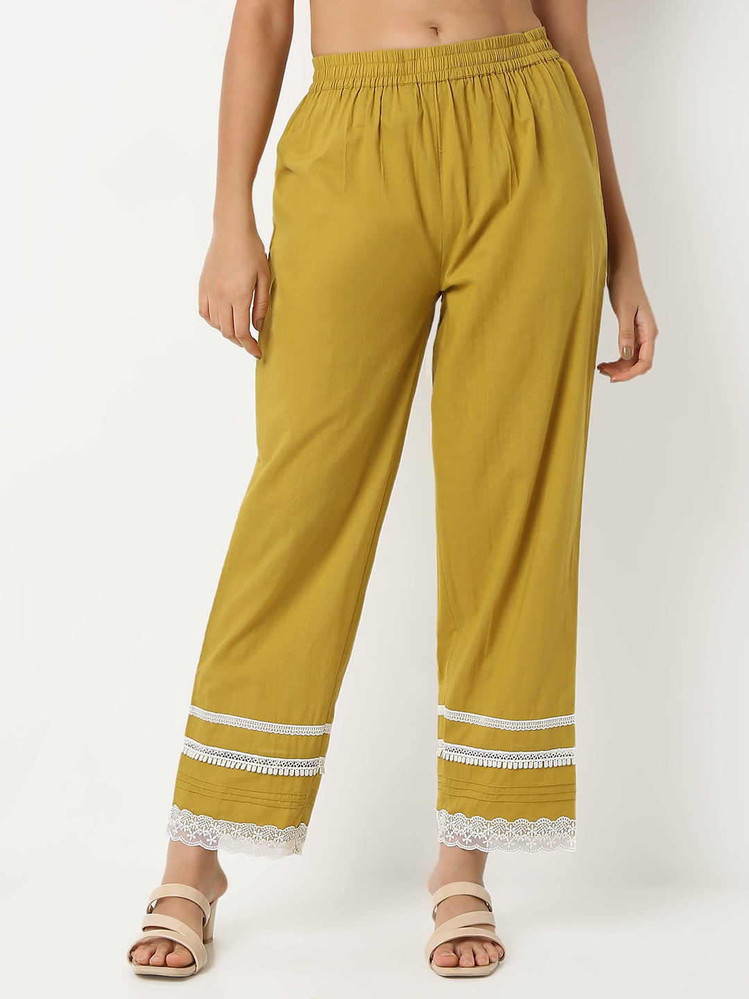 Flare Fit Printed V-Neck Three-Fourth Sleeve Kurta and Pant Set