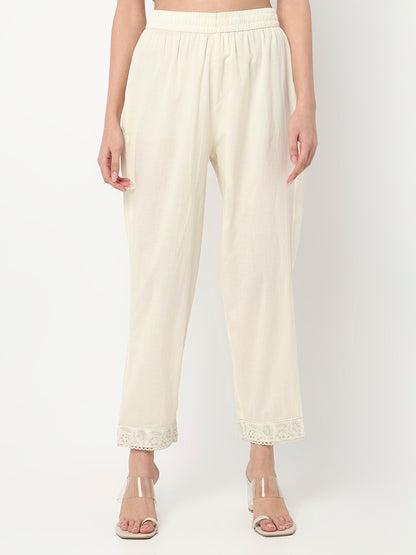 V-Neck Embroidered A-Line Kurta and Pant with Dupatta Set