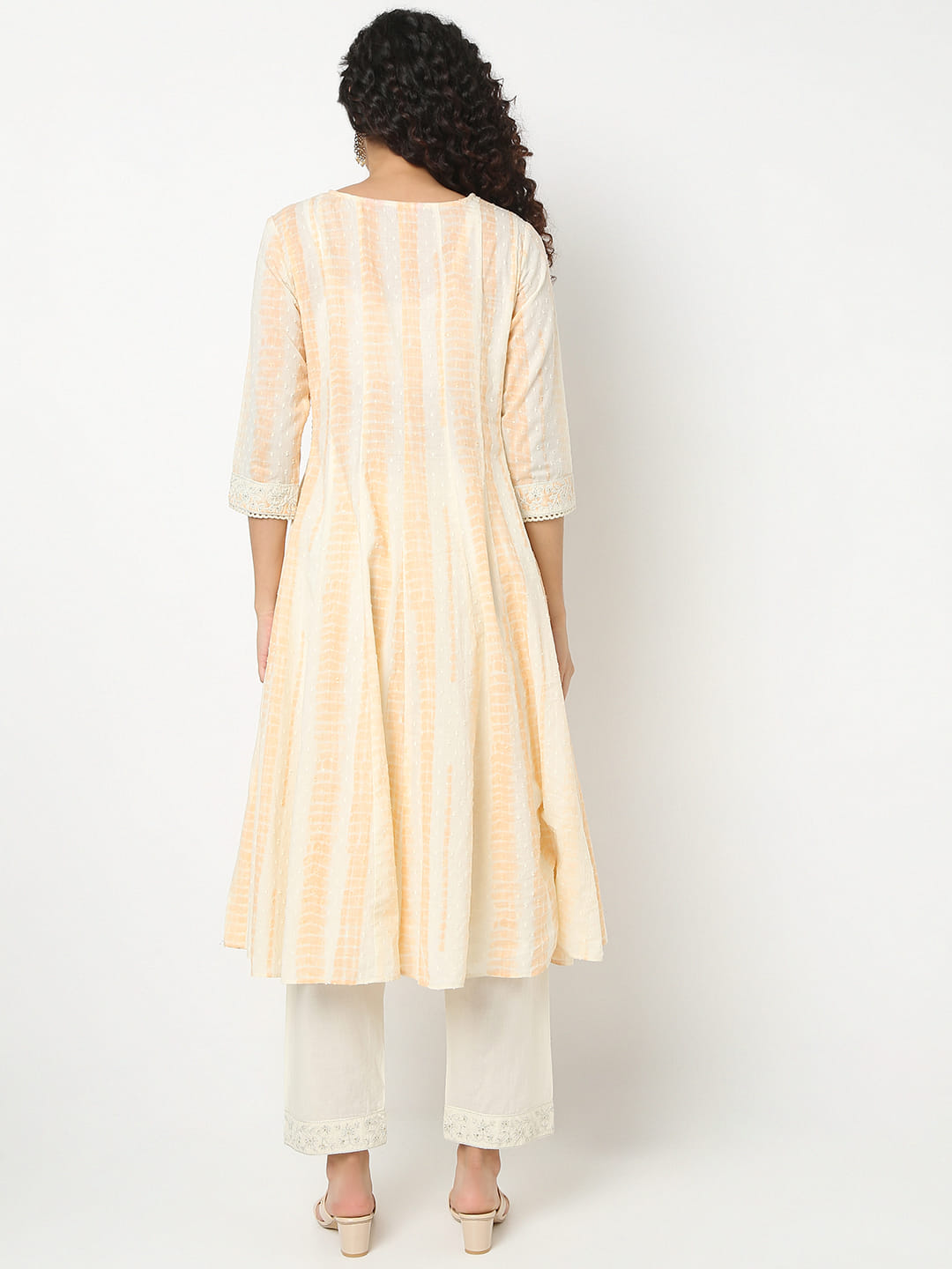 Flare Fit Embroidered Round Neck Kurta With Pant With Dupatta Set
