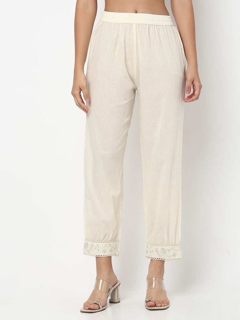 Embroidered Flared Kurta and Pant with Dupatta Set