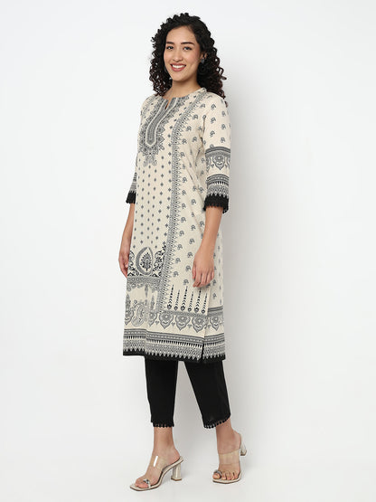 Printed Kurta and Pant with Dupatta Set