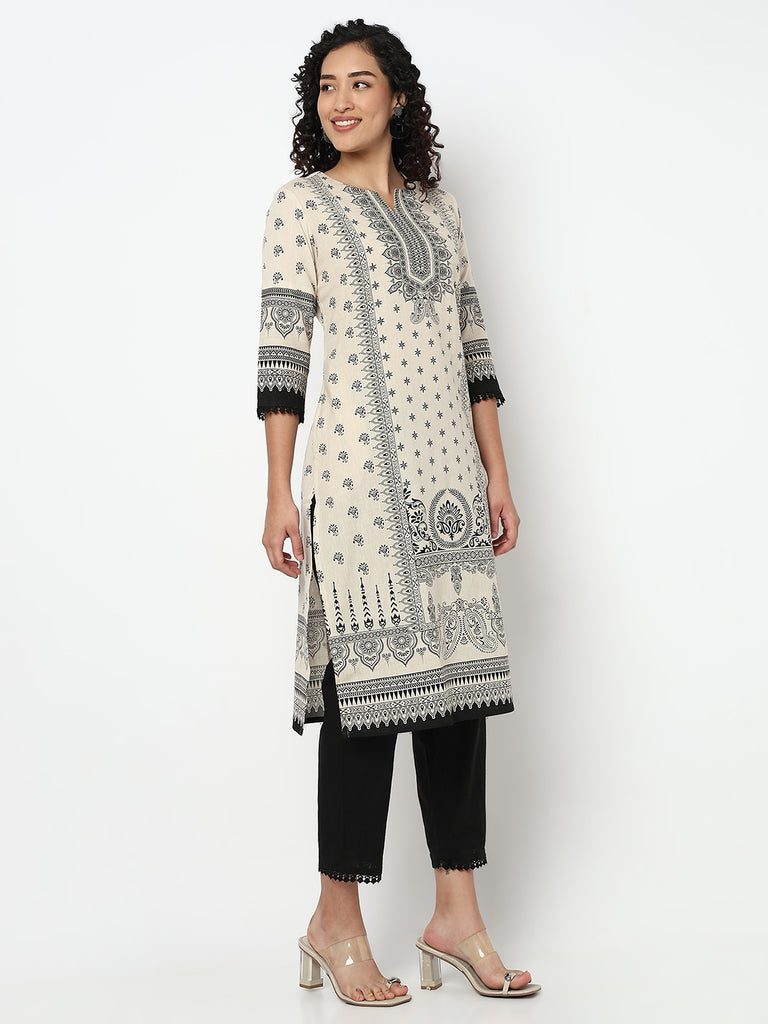 Printed Kurta and Pant with Dupatta Set
