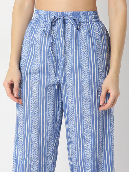 Straight Fit Printed Round Neck Kurta and Pant with Dupatta Set