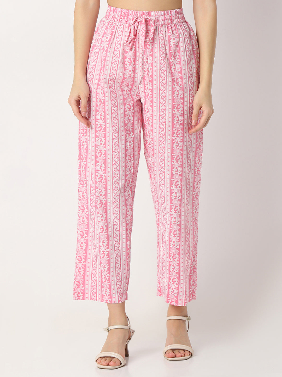 Straight Fit Printed Round Neck Kurta and Pant with Dupatta Set