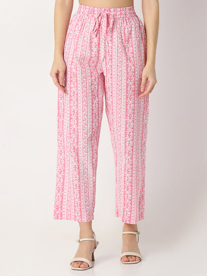 Straight Fit Printed Round Neck Kurta and Pant with Dupatta Set