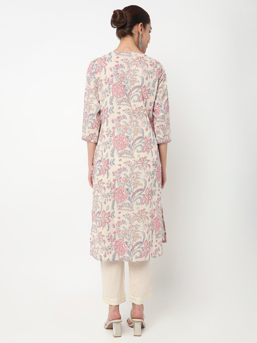 Embroidered Straight Kurta and Pant with Dupatta Set