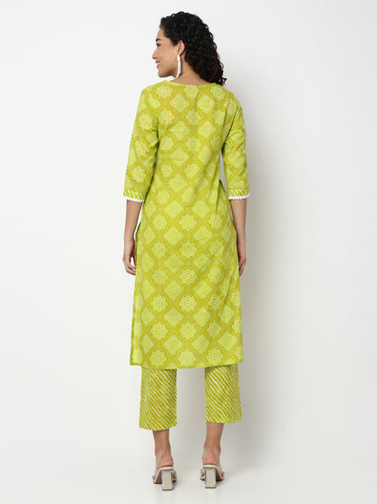 Printed Kurta and Pant with Dupatta Set