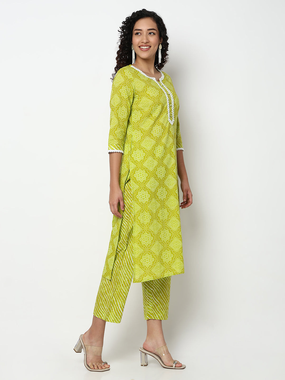 Printed Kurta and Pant with Dupatta Set