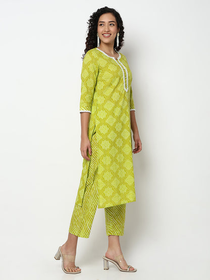 Printed Kurta and Pant with Dupatta Set
