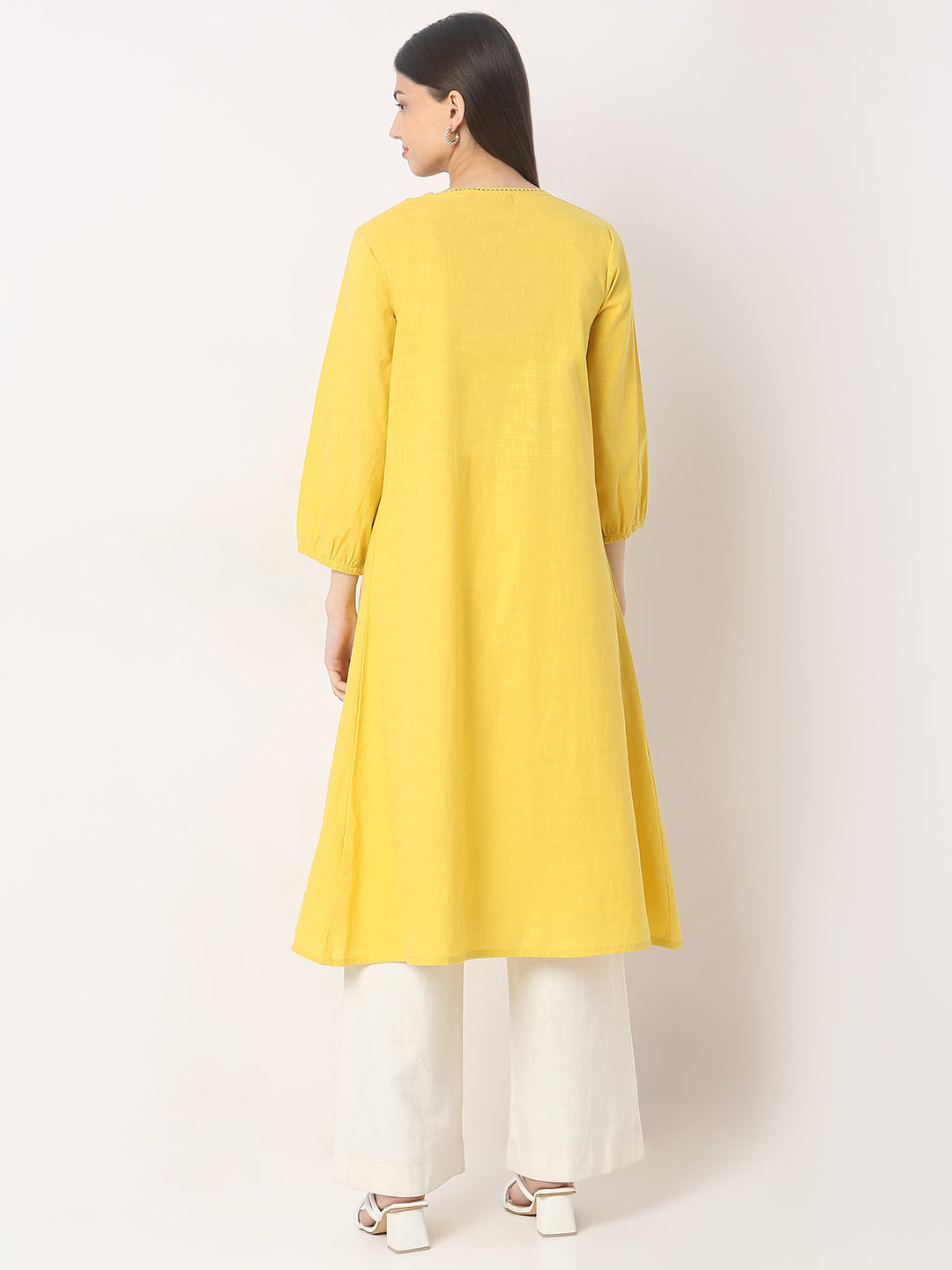 Flare Fit Embroidered Kurta