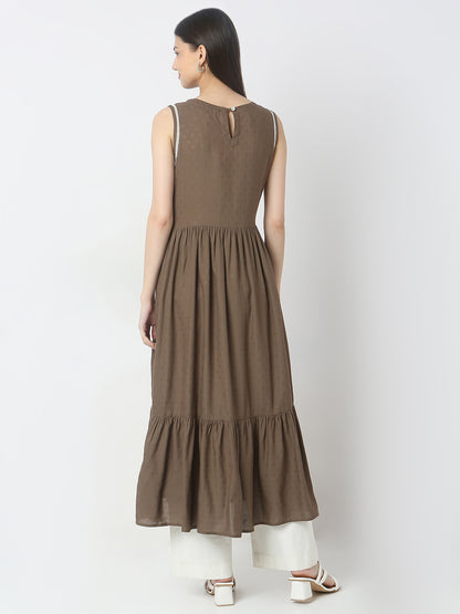 Flare Fit Embroidered Kurta