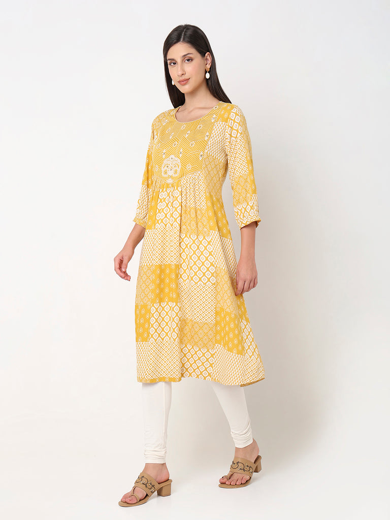 Straight Fit Printed Kurta