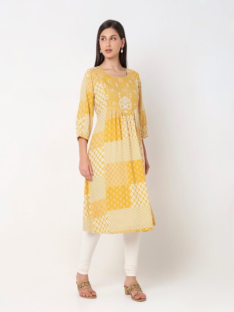 Straight Fit Printed Kurta