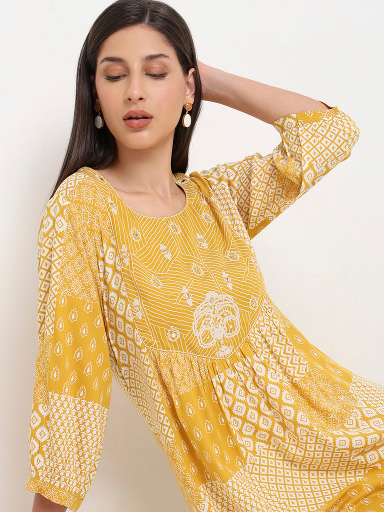 Straight Fit Printed Kurta