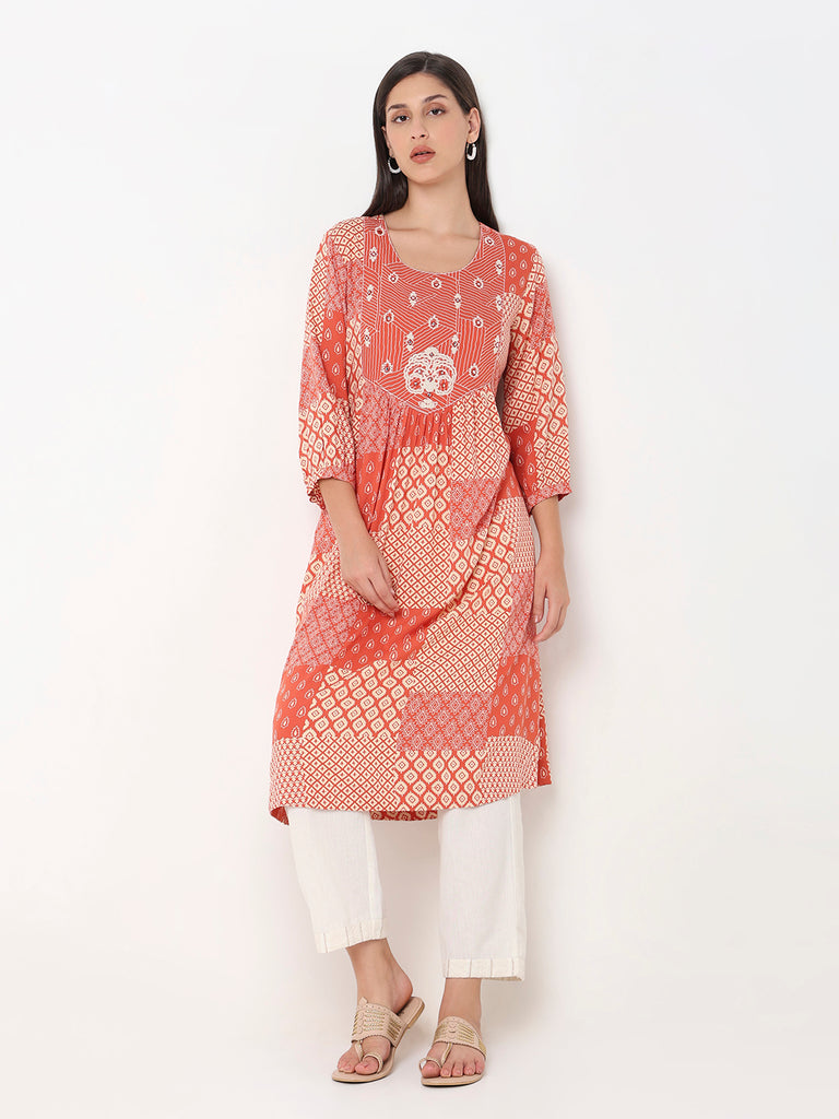 Straight Fit Printed Kurta