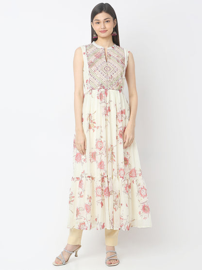 Flare Fit Embellished Kurta