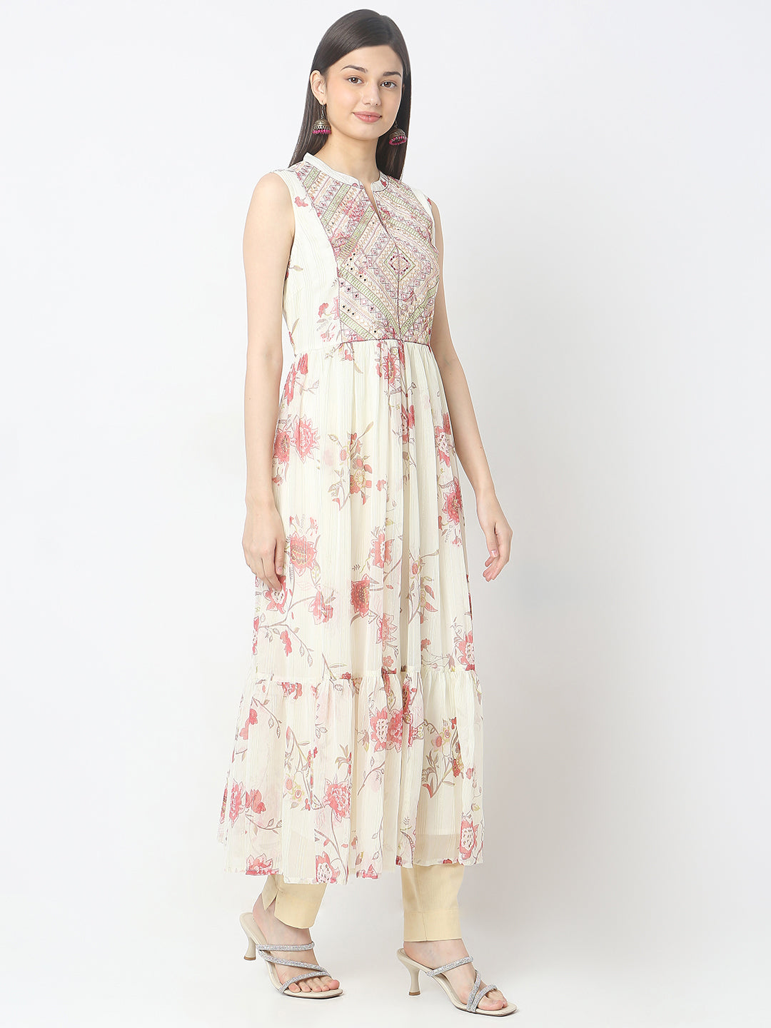 Flare Fit Embellished Kurta