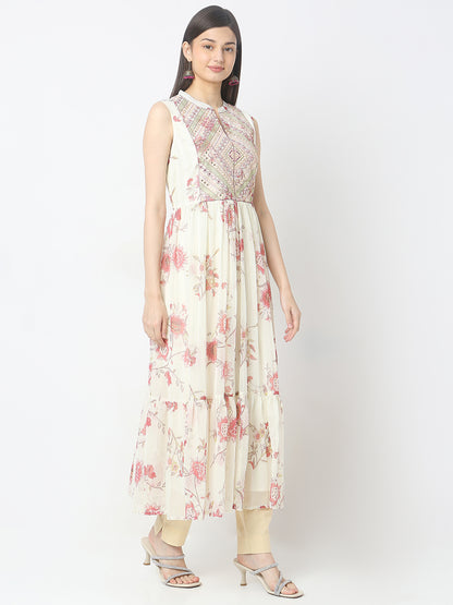 Flare Fit Embellished Kurta