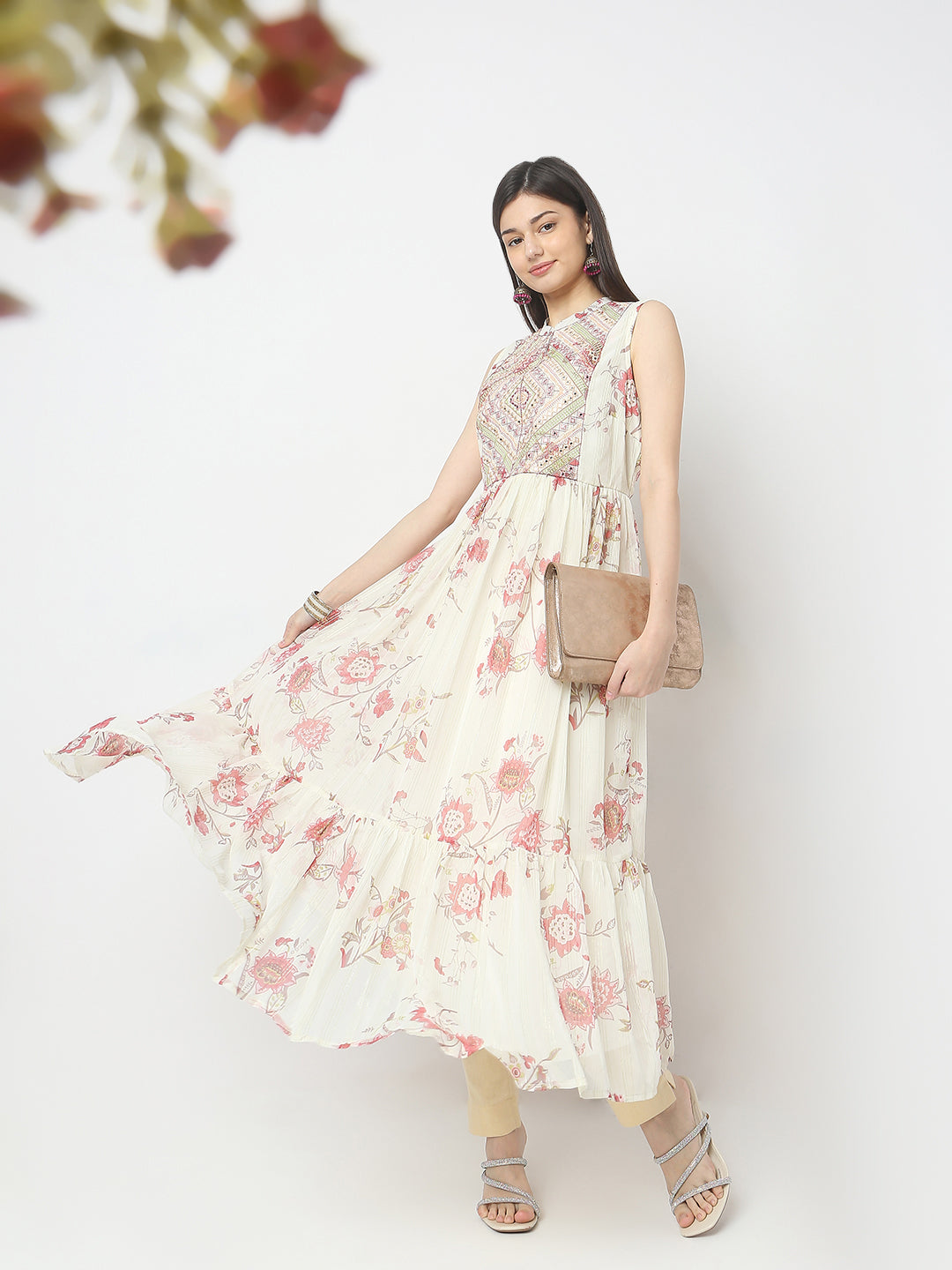 Flare Fit Embellished Kurta