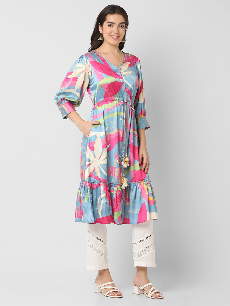 Flare Fit Printed Kurta