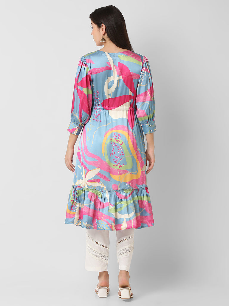 Flare Fit Printed Kurta