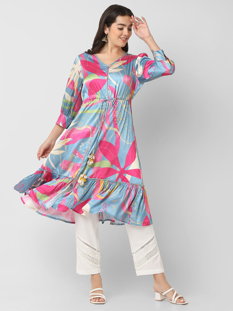 Flare Fit Printed Kurta