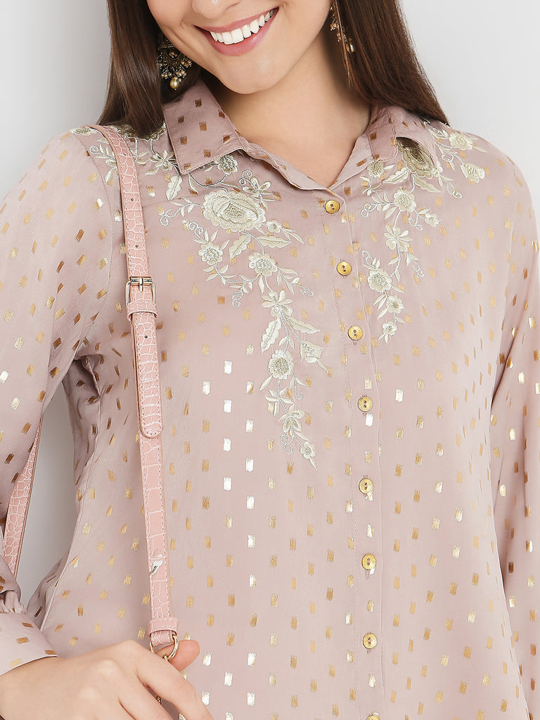 Straight Fit Embroidered Tunic