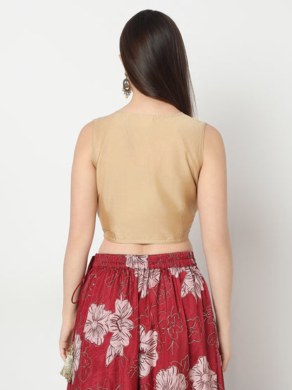 Regular Fit Embellished Crop Top