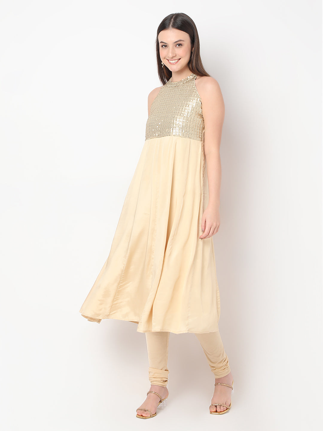 Regular Fit Embellished Kalidar Kurta