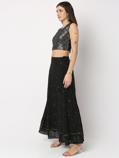 Regular Fit Embroidered Crop Top Crop Top