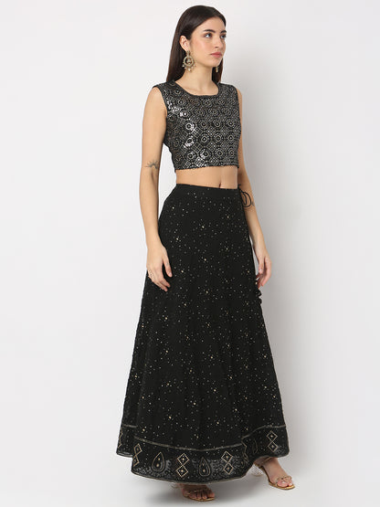 Regular Fit Embroidered Crop Top Crop Top