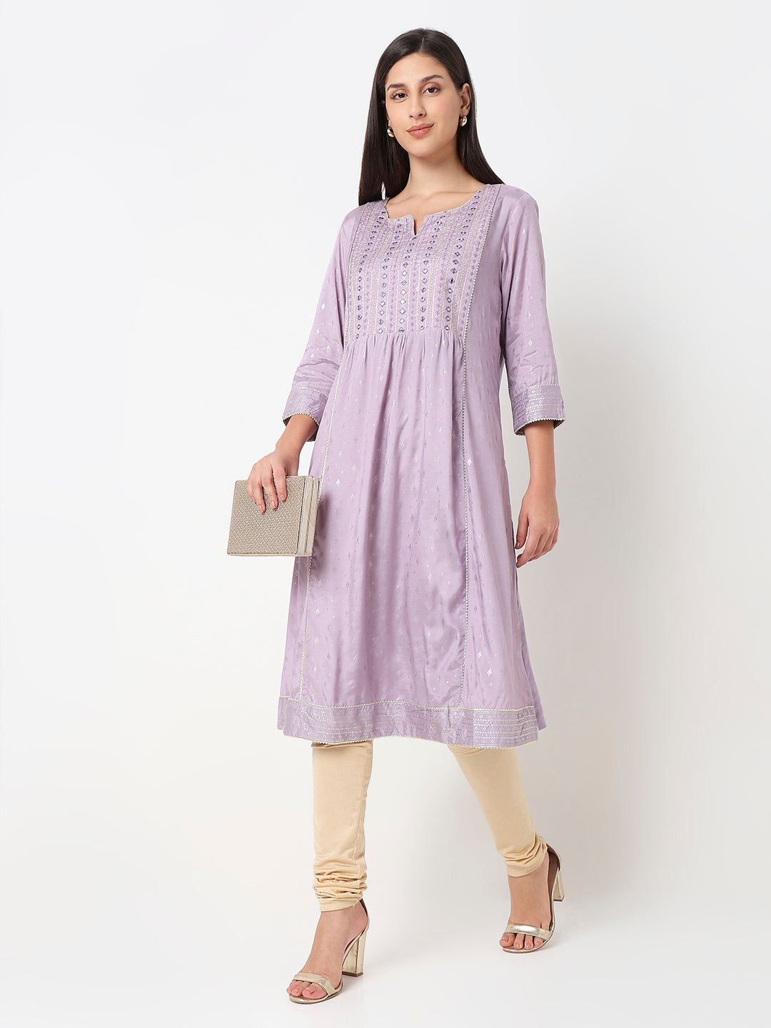 Flare Fit Embellished Kurta