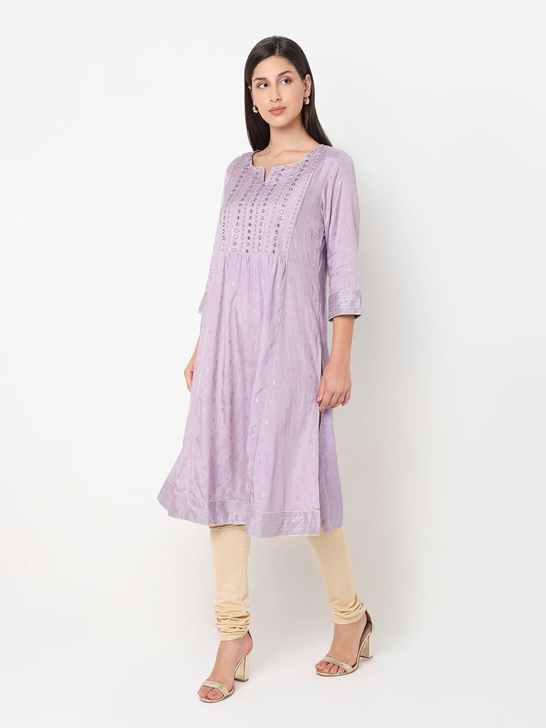 Flare Fit Embellished Kurta