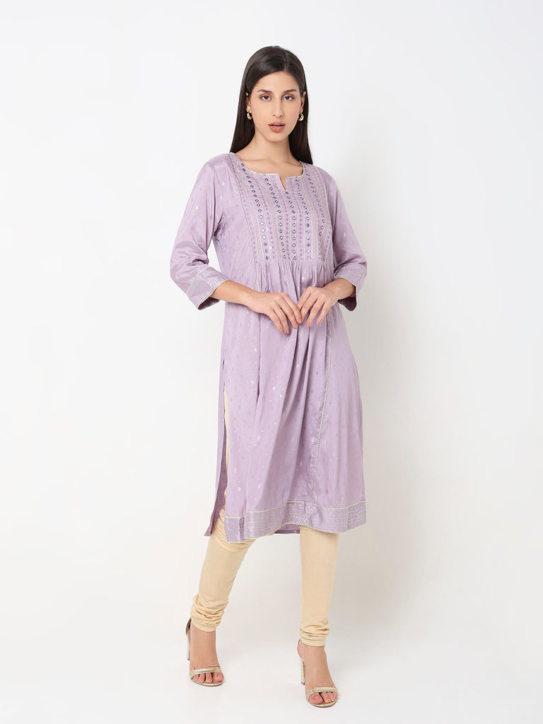 Flare Fit Embellished Kurta