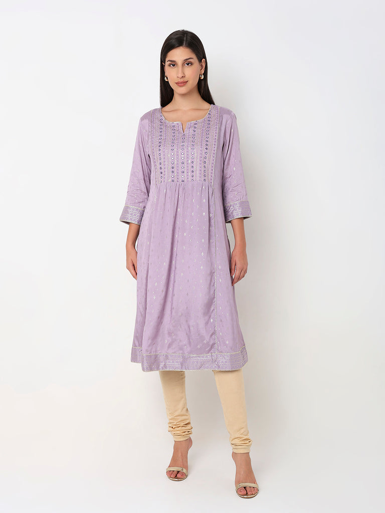 Flare Fit Embellished Kurta