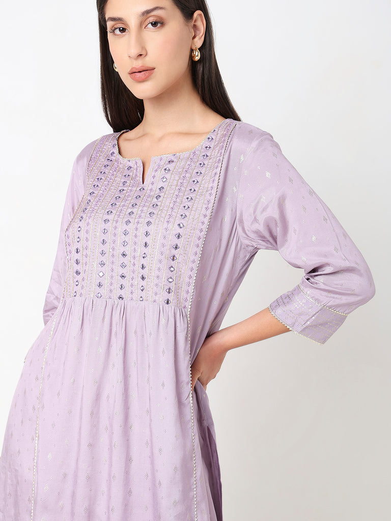 Flare Fit Embellished Kurta