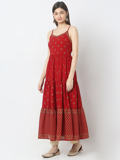 Flare Fit Printed Kurta
