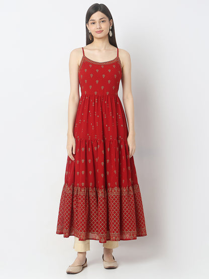 Flare Fit Printed Kurta
