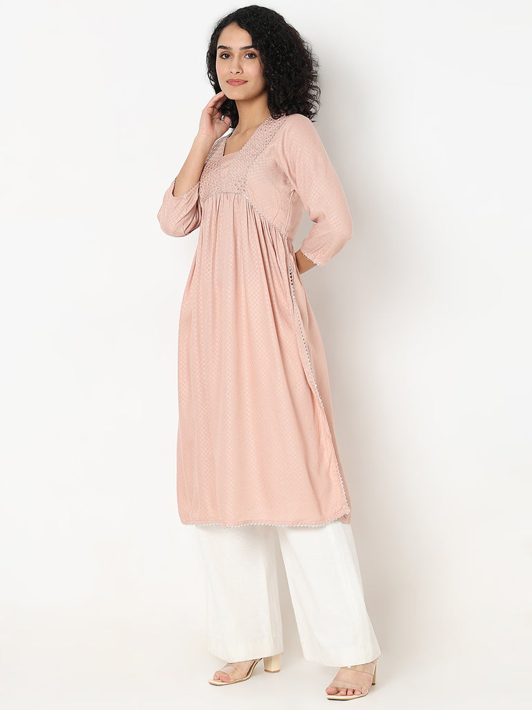 Regular Fit Embellished Kurta