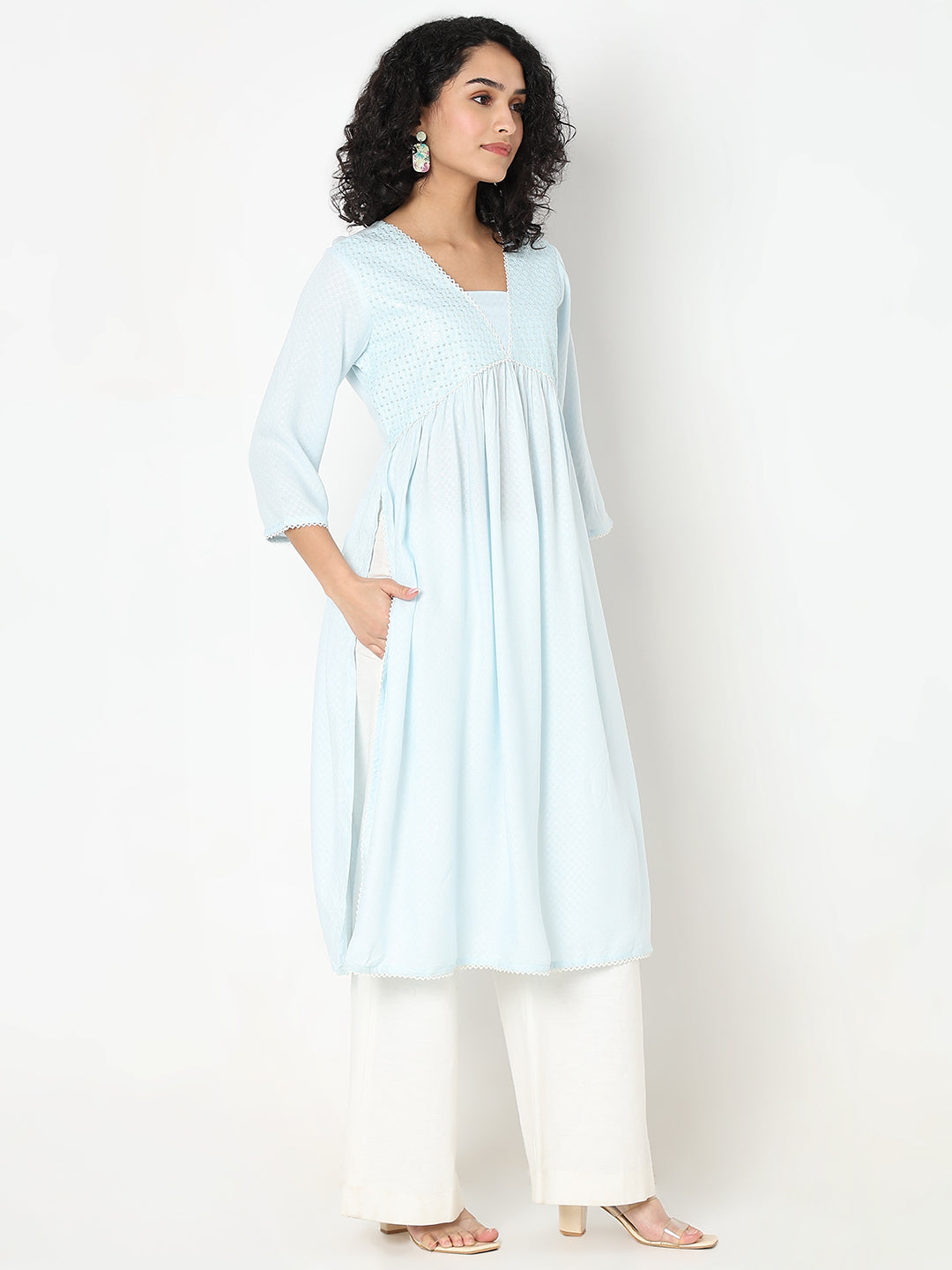 Regular Fit Embellished Kurta
