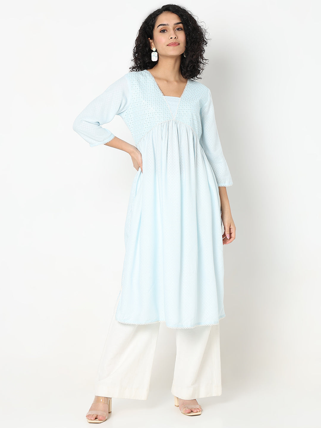 Regular Fit Embellished Kurta