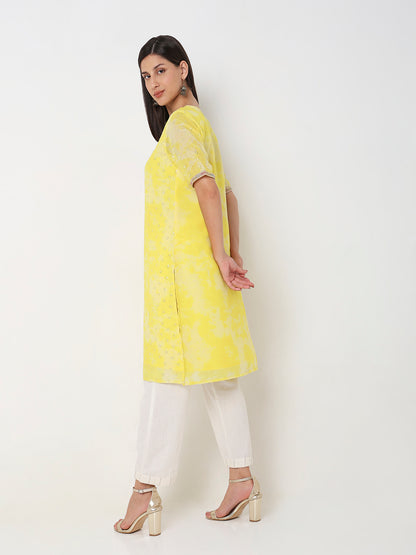 Straight Fit Embellished Kurta
